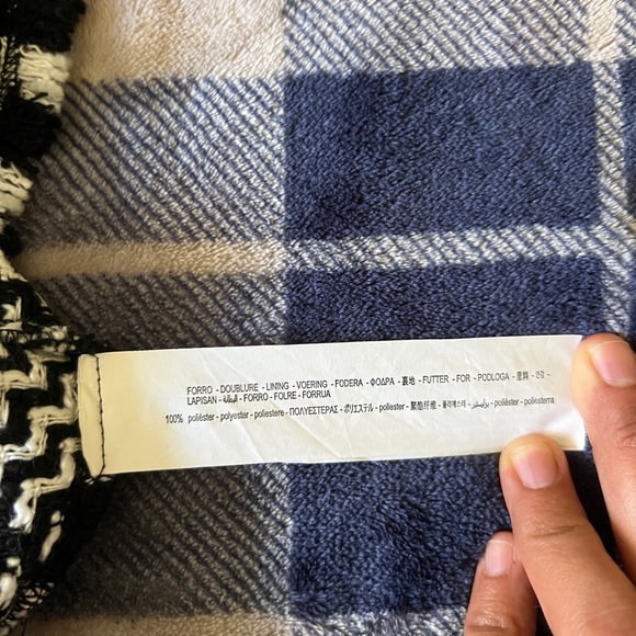 Zara Short pinafore-style dress black and white houndstooth - Picture 12 of 12